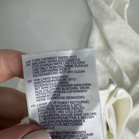 NYDJ Trouser Pants Womens 16W White In Stretch Linen Straight Leg Minimalist - Picture 15 of 16